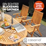thumbnail of Casaria 4er Set Gartenstuhl Vanamo Klappstuhl 5-Fach Verstellbar FSC®-zertifiziertes Eukalyptusholz