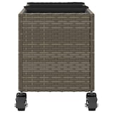 thumbnail of vidaXL Plantenbak met wielen 3 potten 107x32x38 cm poly rattan grijs