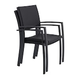 thumbnail of METRO PROFESSIONAL Gastro Armlehnstuhl stapelbar Balsario, Alu/Polyrattan, schwarz