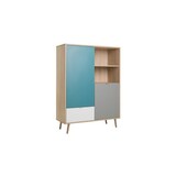 thumbnail of Cuba Buffet Haut Decor Chene Sonoma Et Blanc  - Style Scandinave - L 103 X P 40 X H 139  Cm
