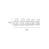 thumbnail of UNILUX Patère Murale Fil 6 Double Crochets Vert