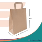 thumbnail of Inoverse 250 stk Papiertüten mit Henkel, 22+10x28 Papiertragetaschen, Braun Geschenktüten, Papiertaschen