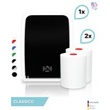 thumbnail of SET: Handtuchrollenspender SENSOR, berührungslos, Blanc Cosmos + 2 Handtuchrollen "Classico" - PRODUKTSET