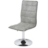 thumbnail of Set di 2 sedie da sala da pranzo HWC-C41, sedia da cucina, girevole e regolabile in altezza, tessuto/tessuto ~ grigio cemento vintage