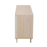 thumbnail of SalesFever Sideboard mit Rattan Front | 2 Türen, 3 offene Fächer | Korpus MDF | Beine Paulownie Holz | B 100 x T 36 x H 65 cm | natur