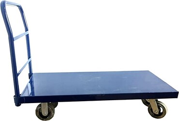 Garden Friend Carrello trasporto piatto Robustus in lamiera rinforzata e acciaio portata massima 500 kg Blu