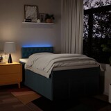 thumbnail of vidaXL Boxspringbett mit Matratze Blau 120x190 cm Stoff