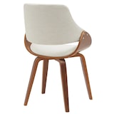 thumbnail of Lot de 2 chaises de salle à manger Vangale Noyer / Crème/Tissu