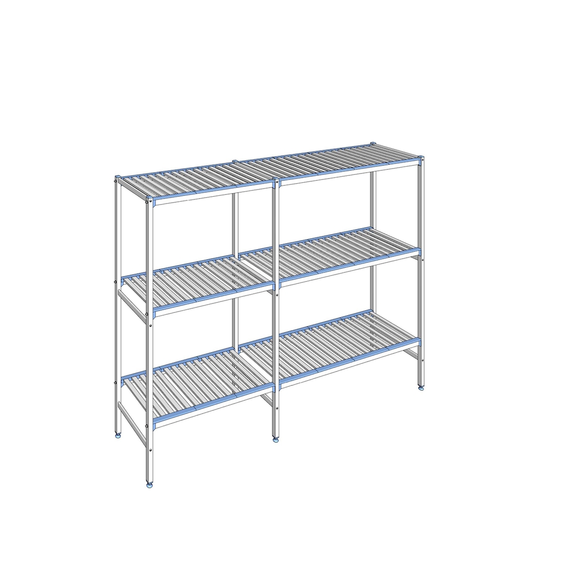 Tournus Ausstattung Regal mit herausnehmbaren Clayettes 3 Ebenen 175 x 233,4 x 50 cm Tournus - ALD2334