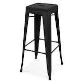 thumbnail of Table haute de jardin et 4 tabourets en métal noir mat - Oviala