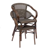 thumbnail of METRO PROFESSIONAL Fauteuil de terrasse BELVIERA, inox/dossier textile, empilable, noir/blanc