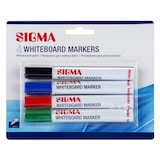 thumbnail of SIGMA Whiteboard marker, verschillende kleuren, ronde punt, lijndikte: 3 mm, geurloos, 4 stuks