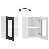 thumbnail of vidaXL Küchen-Hängeschrank mit Glastür Kalmar Schwarz Holzwerkstoff