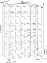 thumbnail of vidaXL Weinregal 70x33x94 cm Massivholz Kiefer