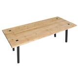 thumbnail of Eettafel HWC-L75, eetkamertafel, industrieel massief hout MVG-gecertificeerd 200x90cm, naturel