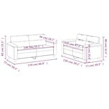 thumbnail of vidaXL 2-tlg. Sofagarnitur mit Kissen Schwarz Kunstleder