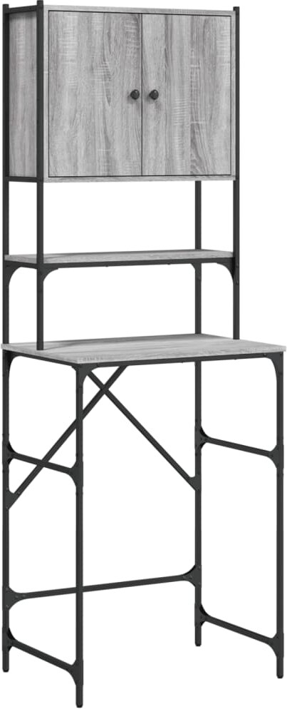 vidaXL Waschmaschinenschrank Grau Sonoma-Eiche 68x48,5x194 cm