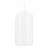 thumbnail of Kerzen Stumpenkerzen Klarlack Hochglanz Weiß, 120 x 60 mm, 4 Stück
