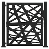 thumbnail of vidaXL Poort met lichtontwerp 105x106 cm staal zwart
