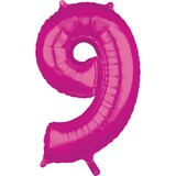 thumbnail of XL Folienballon pink Zahl 9