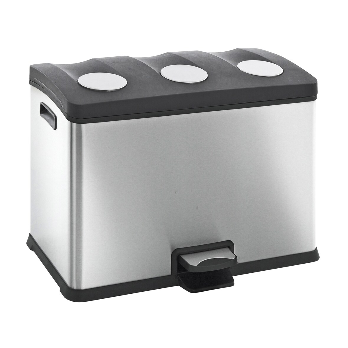 EKO RVS-afvalemmer Roestvrij-staal 407 mm 632 mm 462 mm zilver