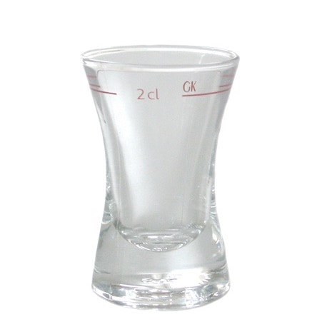 TableRoc 702620 Wachtmeister Schnapsglas, Shotglas, Stamper, 28ml, mit Rotring bei 2cl, Glas, transparent, 24 Stück