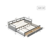 thumbnail of Ausziehbares Schlafsofa 90/180x200 cm aus Kiefernholz mit Stauraum – Elegantes Design und hoher Komfort Grau