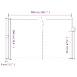 thumbnail of vidaXL Seitenmarkise Ausziehbar Dunkelgrün 100x300 cm