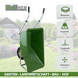 thumbnail of Hofkarre XL 220 L 300 kg Stahlfelge Luftrad Futterkarre Schubkarre Pferde Hof Stall