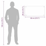 thumbnail of vidaXL Keuken Achterwand Doorzichtig 80 x 40 cm gehard glas