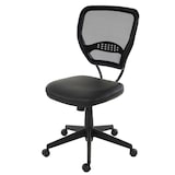 thumbnail of Profi-Bürostuhl Seattle, Chefsessel Drehstuhl, 150kg belastbar, Kunstleder ~ schwarz ohne Armlehnen