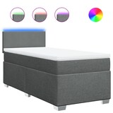 thumbnail of vidaXL Boxspringbett mit Matratze Dunkelgrau 90x200 cm Stoff