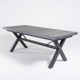 thumbnail of Mesa de jardim, extensível 202 a 264 cm, alumínio e cerâmica, cor antracite, 202/264x102x78 cm