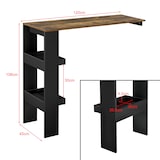 thumbnail of Helloshop26 - Table de bar stylée avec compartiments de rangement table bistrot murale panneau de particules mélaminé 120 x 45 x 106 03_0006216