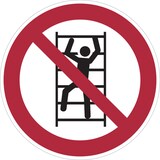thumbnail of Aufkleber Verbotsschild, Aufsteigen verboten P009 - ASR A1.3 (DIN EN ISO 7010) - 200 mm Folie selbstklebend