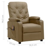 thumbnail of vidaXL Massagesessel Cappuccino-Braun Kunstleder
