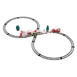 thumbnail of ECD Germany Weihnachtszug Set 22-teilig, batteriebetrieben mit Licht & Sound, Lokomotive, 3 Waggons & Schienen, Eisenbahn für Weihnachtsbaum, Kinder