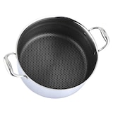 thumbnail of Ø28cm Kochtopf Edelstahl Wabenmuster Induktion Topf mit Glasdeckel Anti Haft Kratzfest Rostfrei