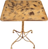 thumbnail of BISCOTTINI Schmiedeeisentisch mit antikem creme-finish 70x70x76 cm