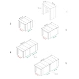 thumbnail of Dmora Consolle Compton, Tavolo da pranzo allungabile, Tavolo con allunghe multiuso estensibile fino a 10 posti, 51/237x90h78 cm, Bianco Lucido