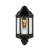 thumbnail of Licht-Erlebnisse Wandlampe Vintage Landhaus LIVORNO Schwarz Aluminium Glasschirm E27 IP44 Maritime Außenlampe Balkon, 2285black