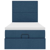 thumbnail of vidaXL Ottoman-Bett mit Matratze & LEDs Blau 90x190 cm Stoff