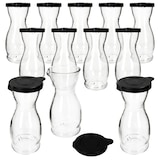 thumbnail of 12x MIA MISURA Wein-Karaffe mit Deckel schwarz 0,5L geeicht Glas-Krug Saft Wasser