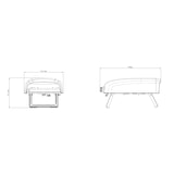 thumbnail of Tarrington House Gas Pizzaofen Fornaro, 64 x 41 cm, Stahl, schwarz
