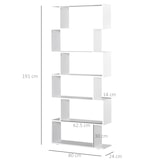 thumbnail of HOMCOM Libreria Moderna a Muro con 6 Ripiani in Legno 80x24x191cm
