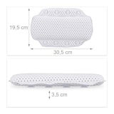 thumbnail of Relaxdays Badewannenkissen, Badekissen mit Saugnäpfen, Spa, Wannenkissen für Kopf & Nacken, 19,5 x 30,5 x 3,5 cm, weiß