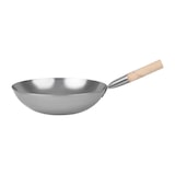 thumbnail of Vogue Wok in acciaio dolce con fondo piatto 35,6(Ø)cm