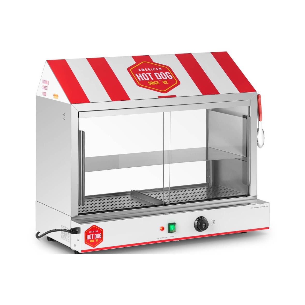Royal Catering - Royal Catering Cuiseur à Vapeur Pour Hot Dogs 300 saucisses + 100 pains, 2 400 W, 30-110 °C, Soupape De Vidange, Inox, Verre