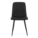 thumbnail of METRO PROFESSIONAL Silla de restaurante tapizada Jara, juego de 2, acero/piel artificial, negro