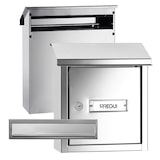 thumbnail of ARREGUI V4037 Pack Bocacartas + Buzón Recogecartas de Acero Inoxidable Para Puertas o Verjas, Buzón Exterior, Bocacartas de Boca 23x3 cm, Inox